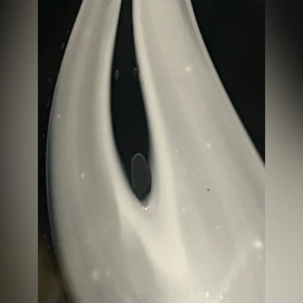 Pier 1 Imports Green‎ Brown Glass Swirl Large Vase